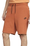 Nike Men's  Sportswear Tech Fleece Shorts In Orange