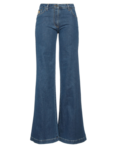 Moschino Teddy Bear Flared Jeans In Blue