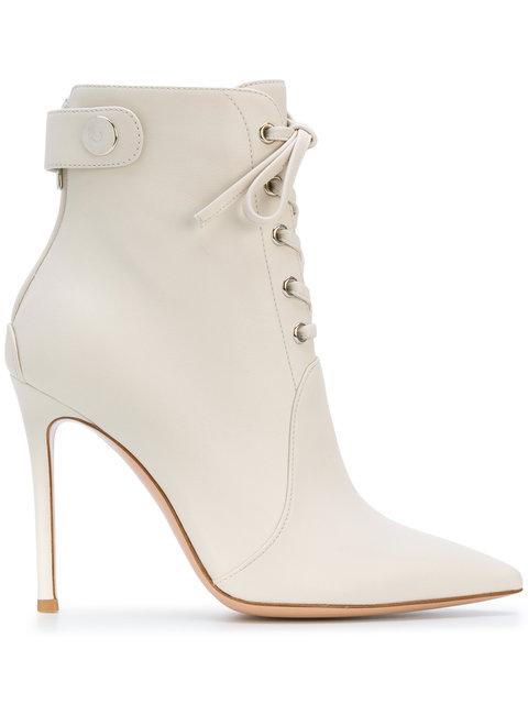 Gianvito Rossi Anden Boots In Offwhite | ModeSens