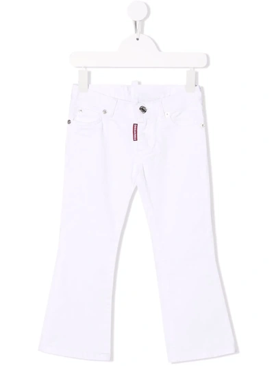 Dsquared2 Teen Slim-cut Denim Jeans In White