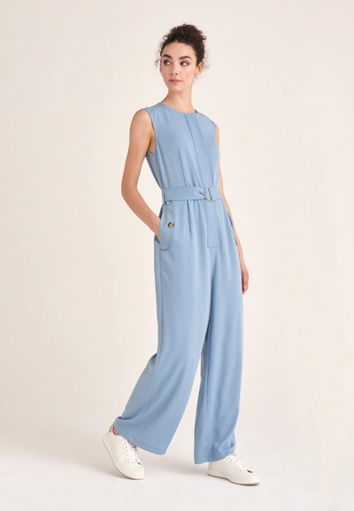 Paisie Sleeveless Utility Jumpsuit In Blue
