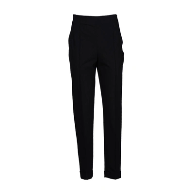 Ferragamo High-waisted Trousers In Black