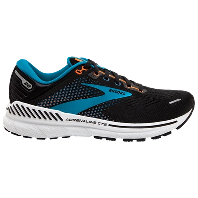 Brooks Adrenaline Gts 22 Running Sneaker In Black/blue/orange