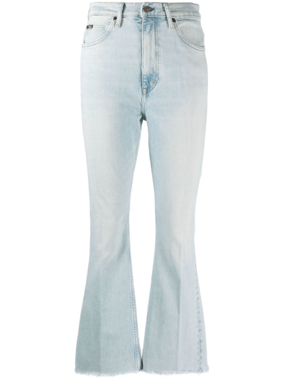 Polo Ralph Lauren Sharona Crop Flare Denim Jeans In Blue