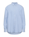 Carhartt Button Down Pocket Shirt Blue In White