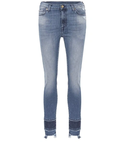 7 For All Mankind The Skinny Crop Jeans In Blue