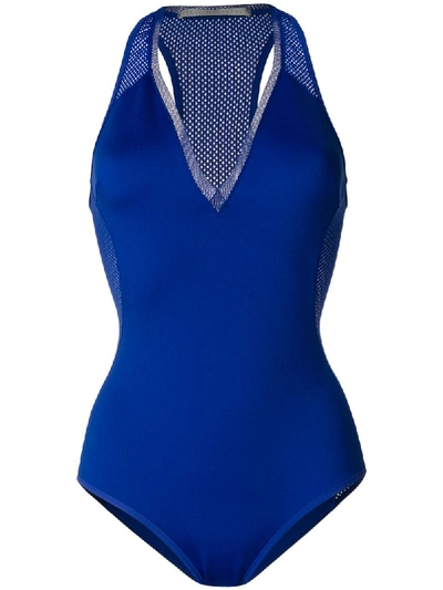 Stella Mccartney Neoprene & Mesh Swimsuit - Blue
