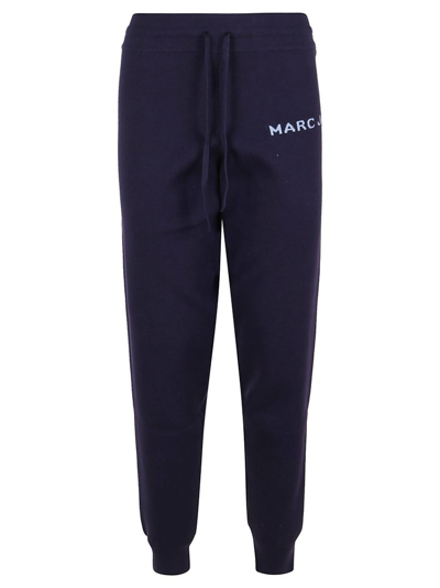Marc Jacobs The Knit Sweatpant Logo Track Pants In Blue