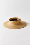 Brixton Joanna Straw Visor In Honey