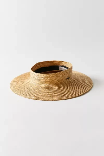 Brixton Joanna Straw Visor In Honey