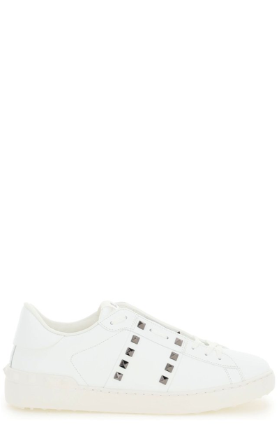 Valentino Garavani Rockstud Untitled Sneakers Are A Timeless Accessory, Adorned In White