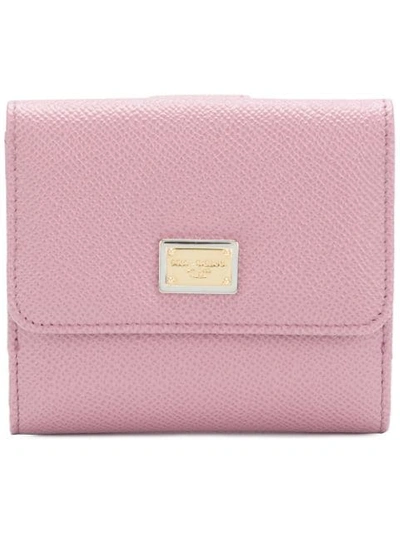 Dolce & Gabbana Small Flap Bi-fold Wallet In Pink