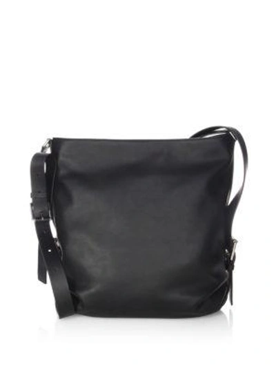 Michael Kors Naomi Leather Shoulder Bag In Black
