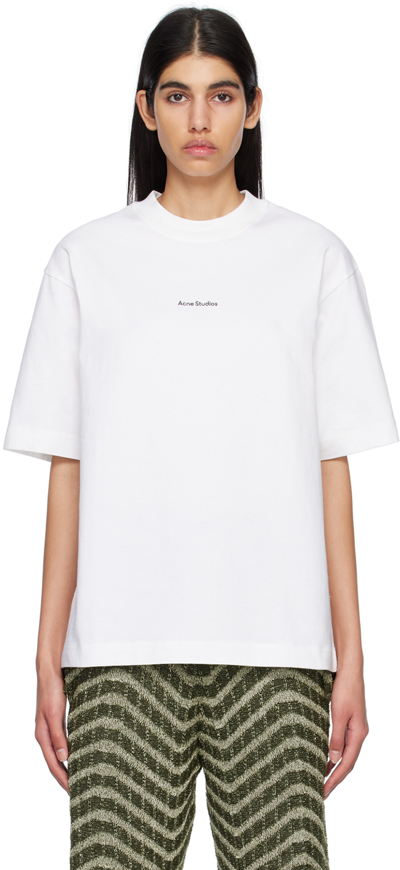 Acne Studios Womens White T-shirt In Optic White