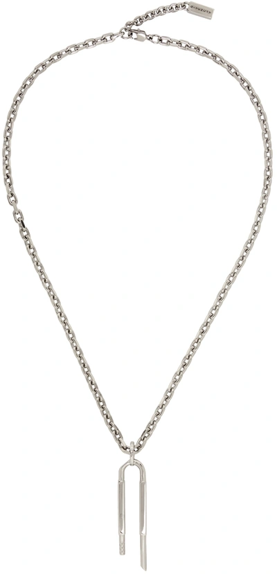 Givenchy Silver U-lock Necklace