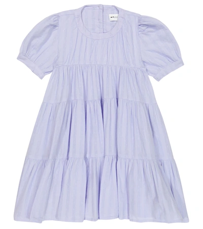 Morley Kids' Peggy Paneled Cotton Dress In Catmint