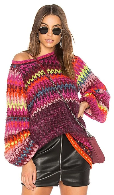 Free People Castles In The Sky Sweater In Pink