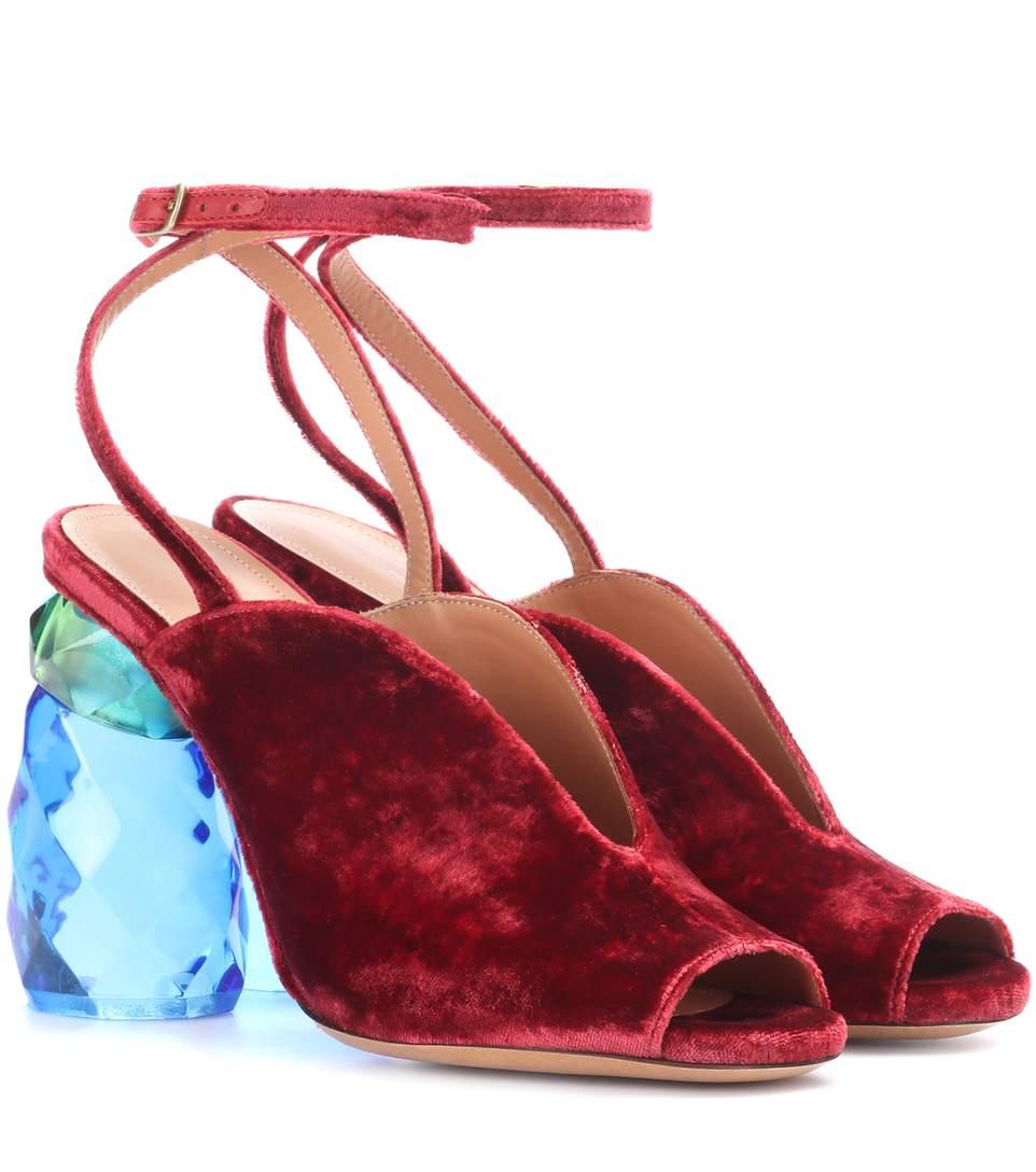 dries van noten velvet sandals
