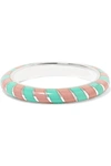 Alice Cicolini Candy 18-karat White Gold Enamel Ring In Turquoise