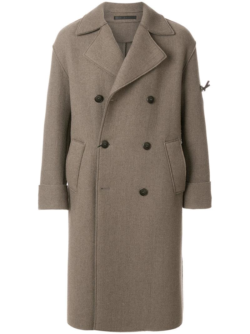 Giorgio Armani Double Breasted Coat | ModeSens