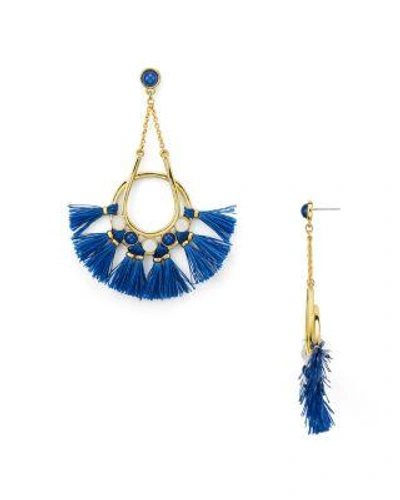 Rebecca Minkoff Utopia Tassel Chandelier Earrings In Navy