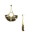 Rebecca Minkoff Utopia Tassel Chandelier Earrings In Green