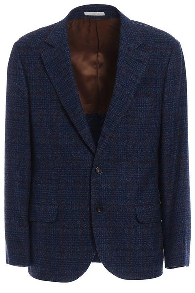 Brunello Cucinelli Woolen Jacket In Blue
