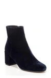 Vince 'blakely' Block Heel Bootie In Navy Velvet