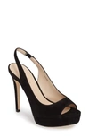 Pelle Moda Oana Slingback Platform Sandal In Black Leather