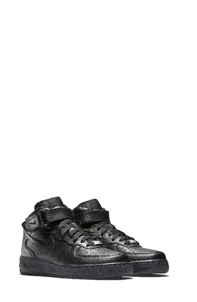 Nike Air Force 1 '07 Mid Sneaker In Black/ Black