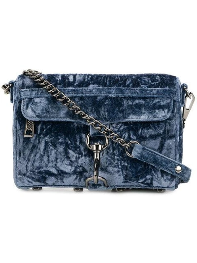 Rebecca Minkoff Velvet Mini M.a.c. Crossbody  In Blue