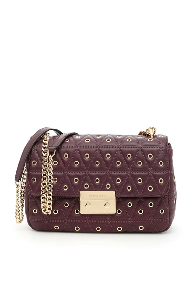 Michael Michael Kors Sloan Stud Bag In Damsonviola