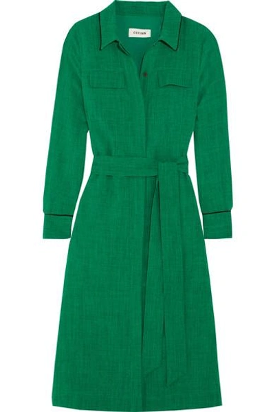 Cefinn Belted Voile Shirt Dress