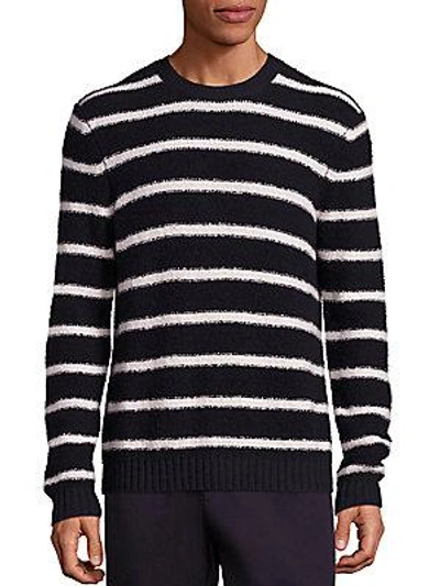 Vince Wool Blend Textured Knit Sweater In Costal Pearl