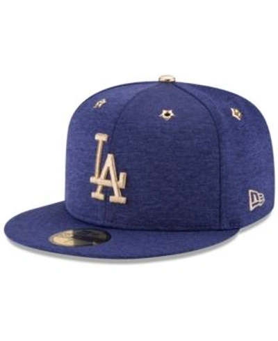 New Era Los Angeles Dodgers 2017 All Star Game Patch 59fifty Fitted Cap In Royalblue/metallic Gold