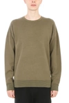 Helmut Lang Otton Crewneck Green Cotton Sweatshirt