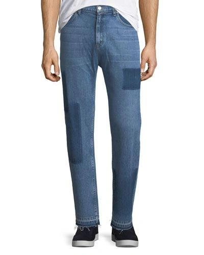 Ovadia & Sons Os-2 Straight-leg Removed Patch Jeans In Washed Indigo