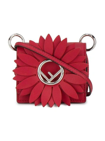 Fendi Red Kan I F Micro Leather Bag