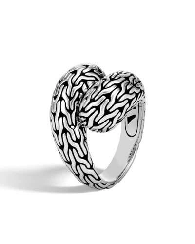John Hardy Classic Chain Silver Medium Bypass Ring