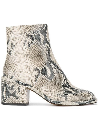 Robert Clergerie Clergerie Snake Skin 65 Ankle Boots In Multicolour