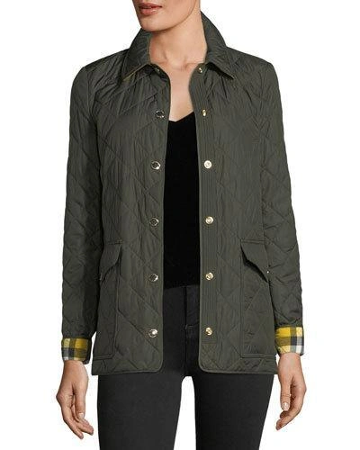 Burberry Westbridge Quilted Jacket, Military Green