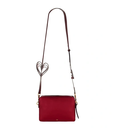 Anya Hindmarch Double Stack Heart Cross Body Bag, Red | ModeSens
