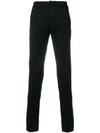 Dondup Fitted Tailored Trousers In Black