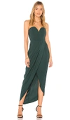 Shona Joy U Wire Bustier Draped Dress In Seaweed