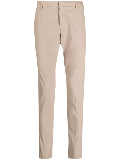 Dondup Alfredo - Cotton Slim-fit Trousers In Light Beige