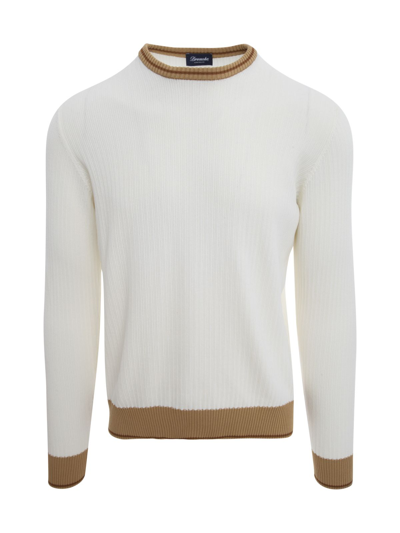 Drumohr Ribbed Sweater In White