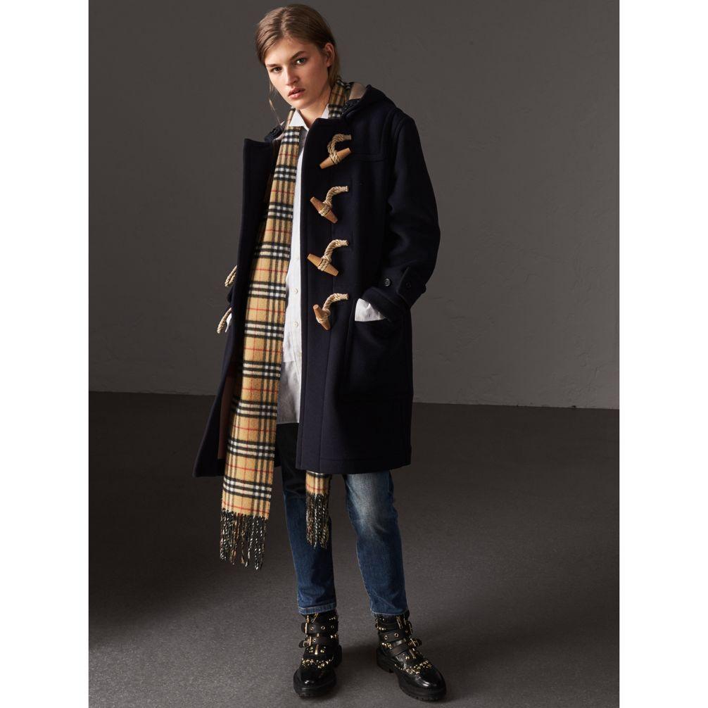 burberry wool blend duffle coat