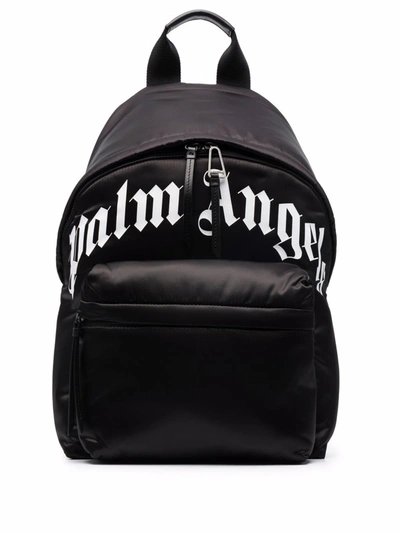 Palm Angels Men's  Black Cotton Backpack