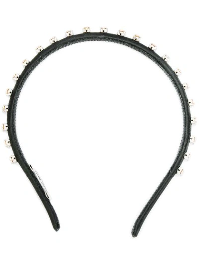 Miu Miu Rhinestone Embellished Headband