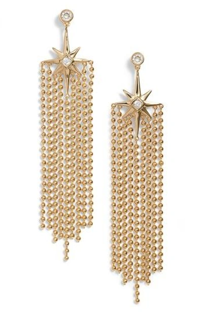 Jules Smith Elysian Fringe Earrings In Gold/ Clear